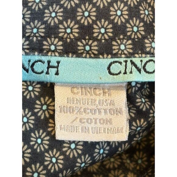 Cinch Men's  Gray/Black/Light Mint  Geometric Long Sleeve Western Shirt XXL - Picture 8 of 8